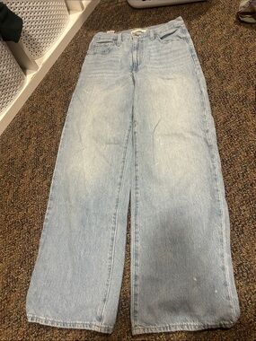 Levi's Light Wash High Rise Wide Leg Jeans